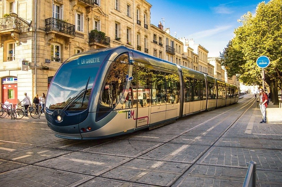 Photo TBM Bordeaux, tramway, centre-ville, création site web Gironde